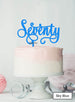 Seventy Swirly Font 70th Birthday Cake Topper Premium 3mm Acrylic Sky Blue