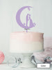 Moon and Star Silhouette Couple Wedding Cake Topper Premium 3mm Acrylic Lilac