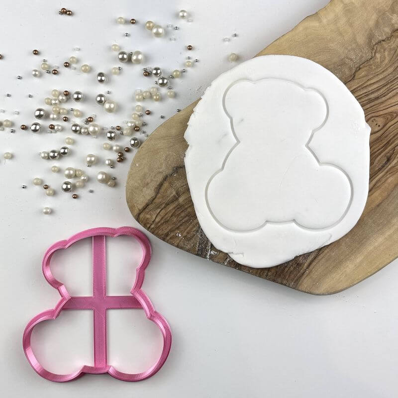 Sitting Teddy Bear Baby Shower Cookie Cutter