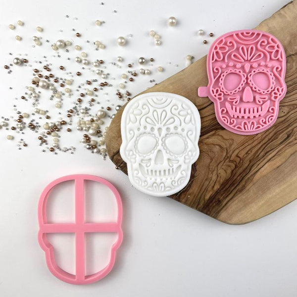 Skull Style 2 Halloween Cookie Cutter and Stamp