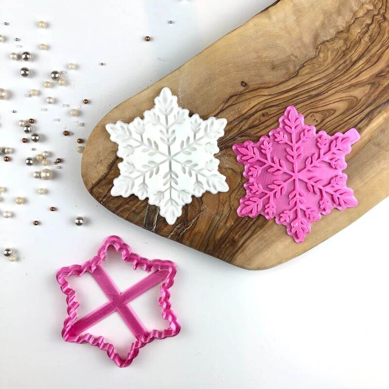 Snowflake Christmas Cookie Cutter and Stamp