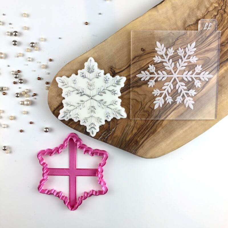 Snowflake Christmas Cookie Cutter and Embosser