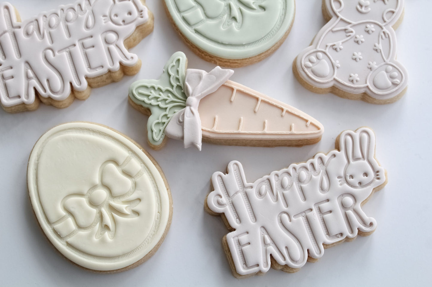 Happy Easter Style 2 with Rabbit Cookie Cutter and Stamp