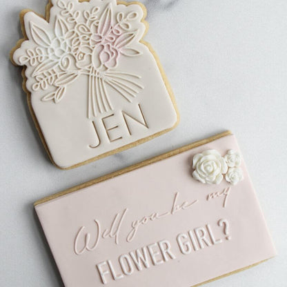 Bridal Bouquet Bridal Party Cookie Cutter and Embosser