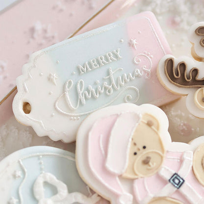 Sparkle Merry Christmas Tag Cookie Embosser