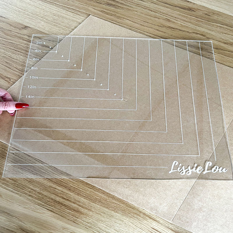 Square Centre Point Template Cake Board Guide for Dowels