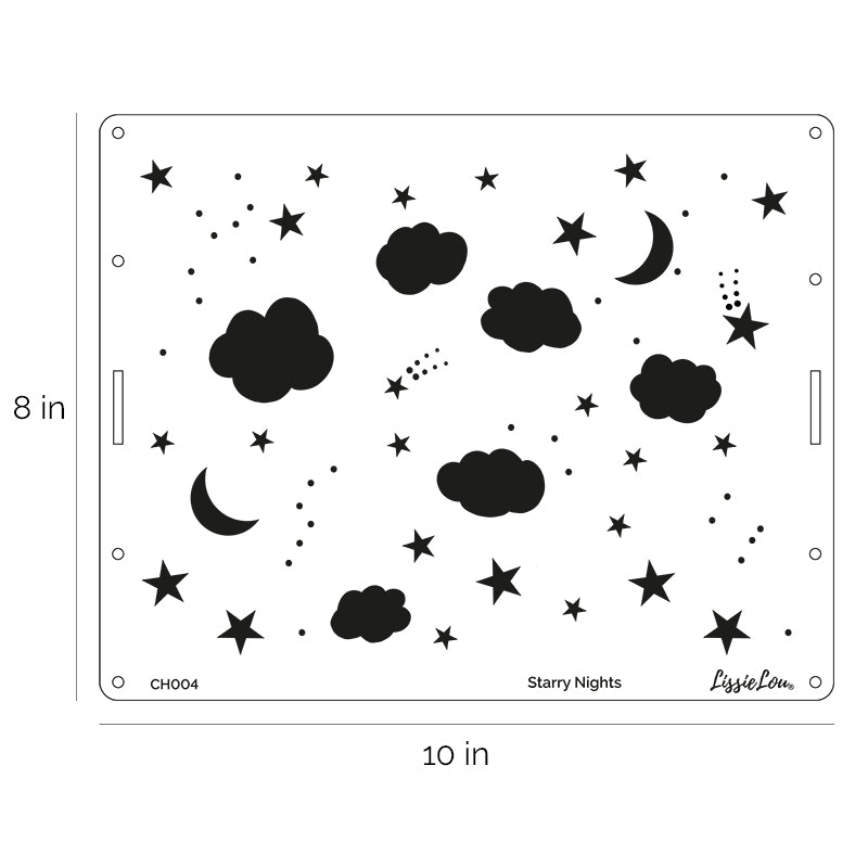 Starry Nights Cake Stencil - Full Size Design