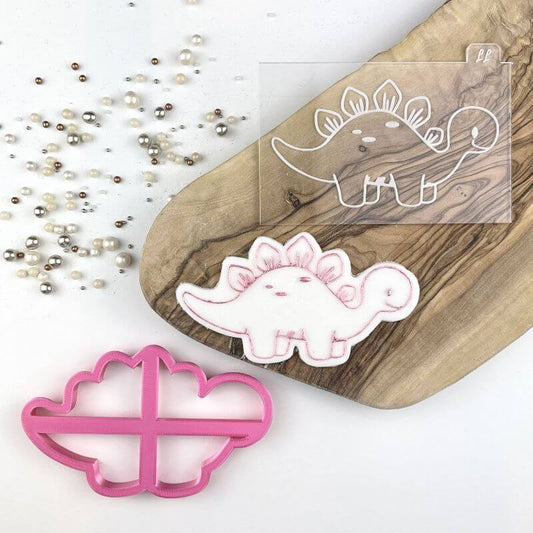 Stegosaurus Dinosaur Cookie Cutter and Embosser