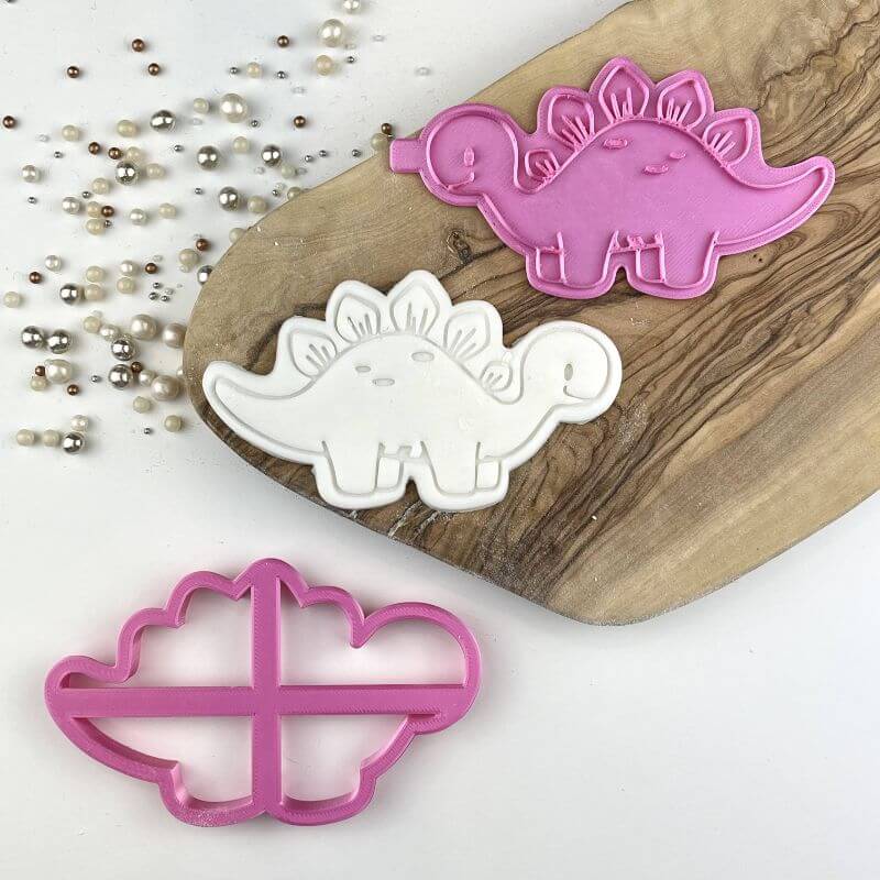 Stegosaurus Dinosaur Cookie Cutter and Stamp