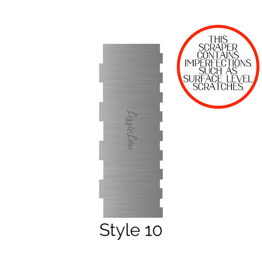 Imperfect Style 10 Metal Double Edged Cake Scraper