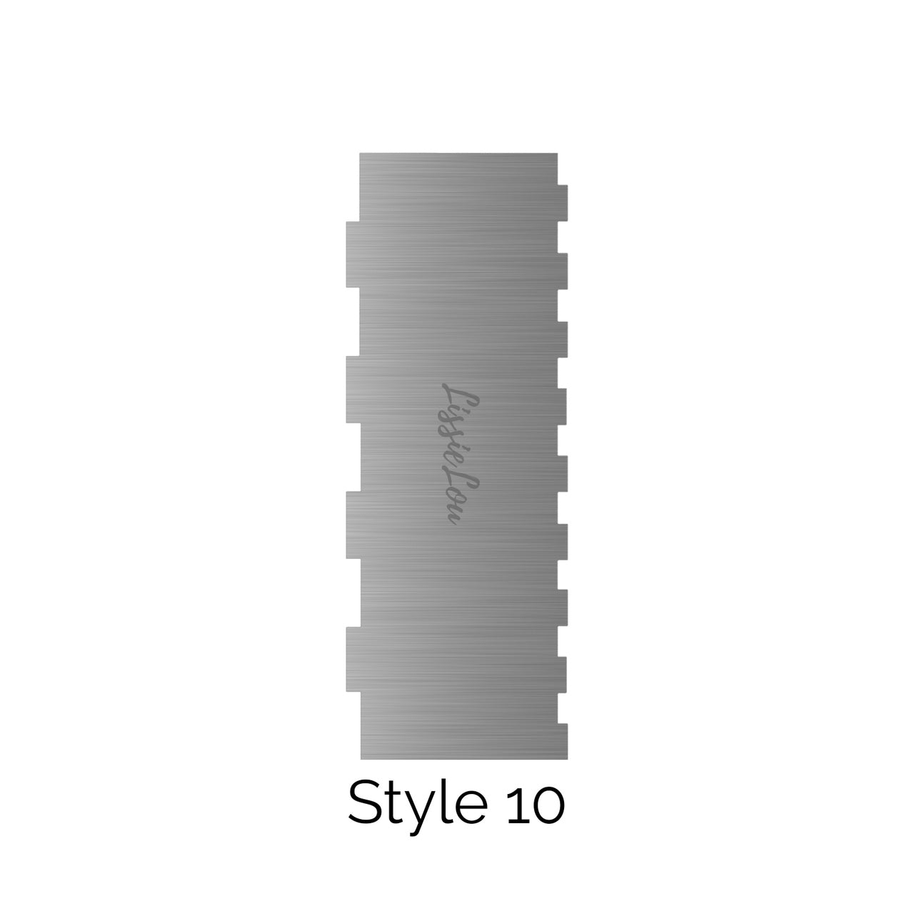 Style 10 XL Metal Rectangle Double Edged Cake Scraper