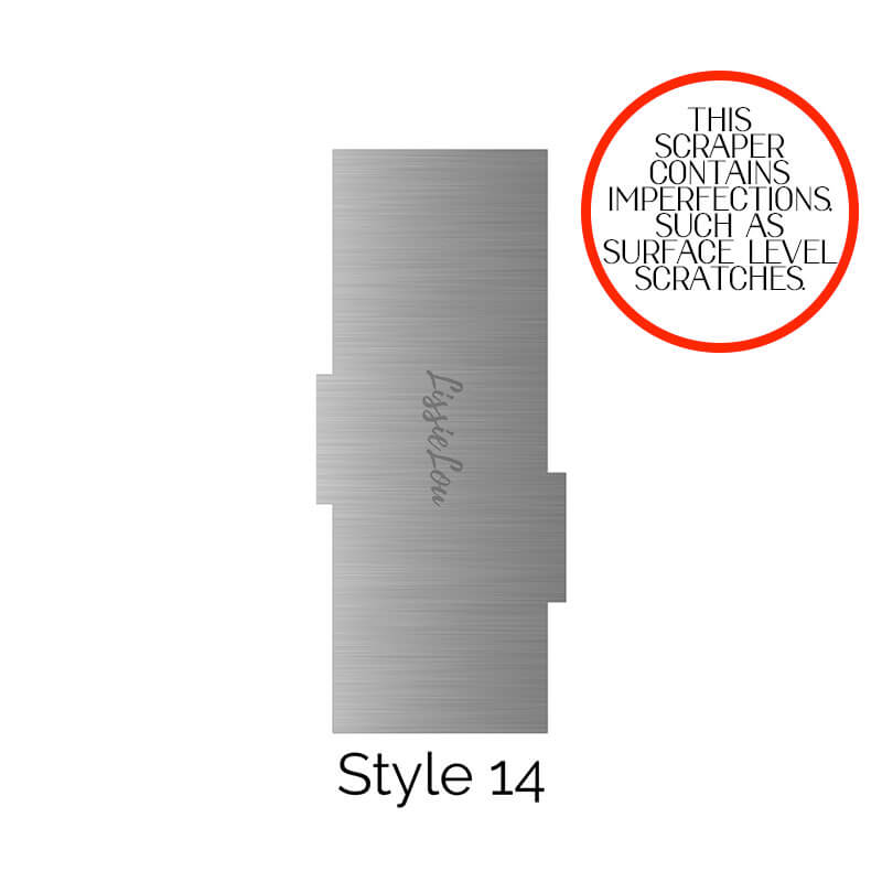 Imperfect Style 14 Metal Double Edged Cake Scraper