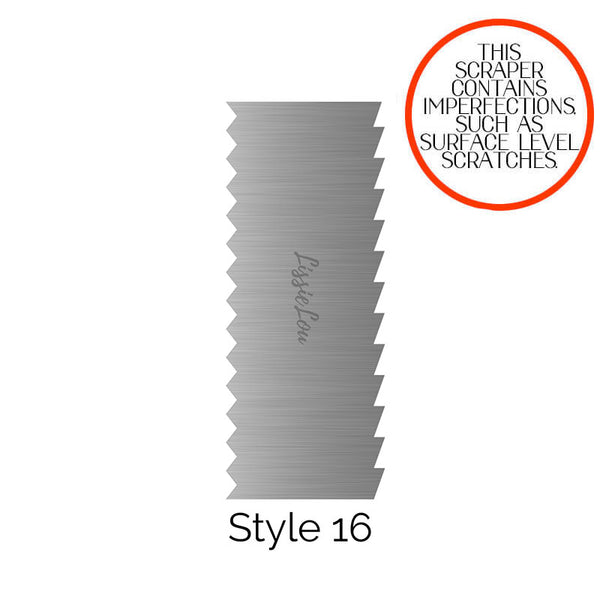 Imperfect Style 16 Metal Rectangle Double Edged Cake Scraper