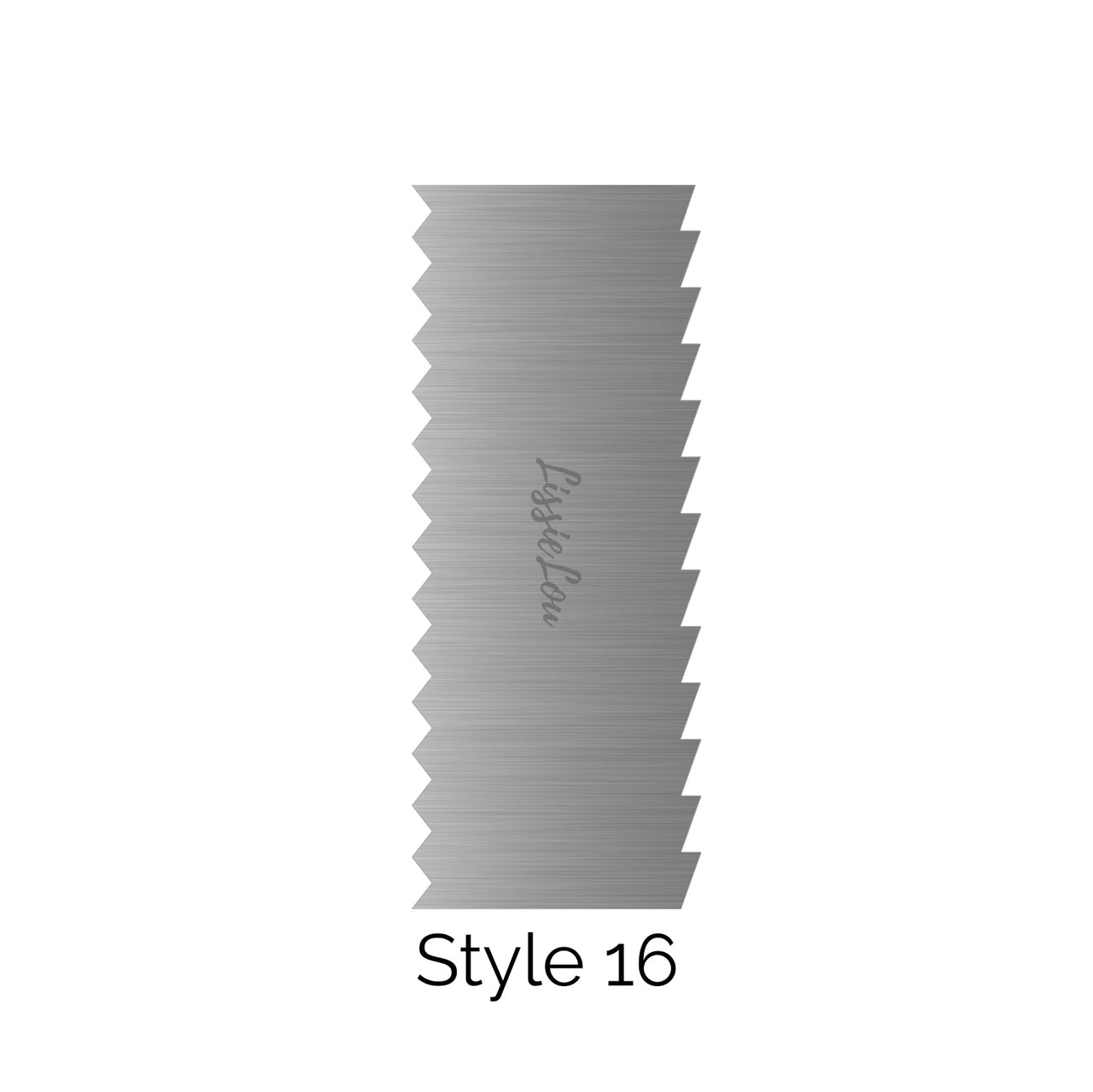 Style 16 XL Metal Rectangle Double Edged Cake Scraper