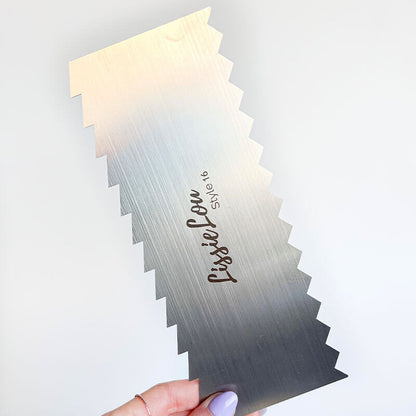 Style 16 Metal Double Edged Cake Scraper