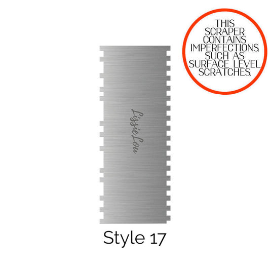 Imperfect Style 17 Metal Double Edged Cake Scraper