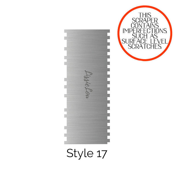 Imperfect Style 17 Metal Double Edged Cake Scraper
