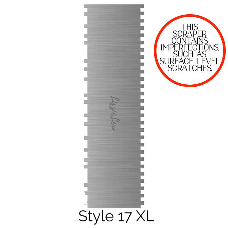 Imperfect Style 17 XL Metal Rectangle Double Edged Cake Scraper