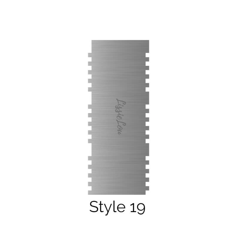 Style 19 Metal Double Edged Cake Scraper