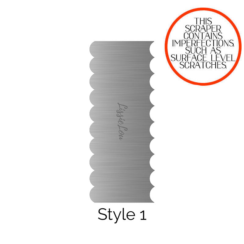 Imperfect Style 1 Metal Double Edged Cake Scraper