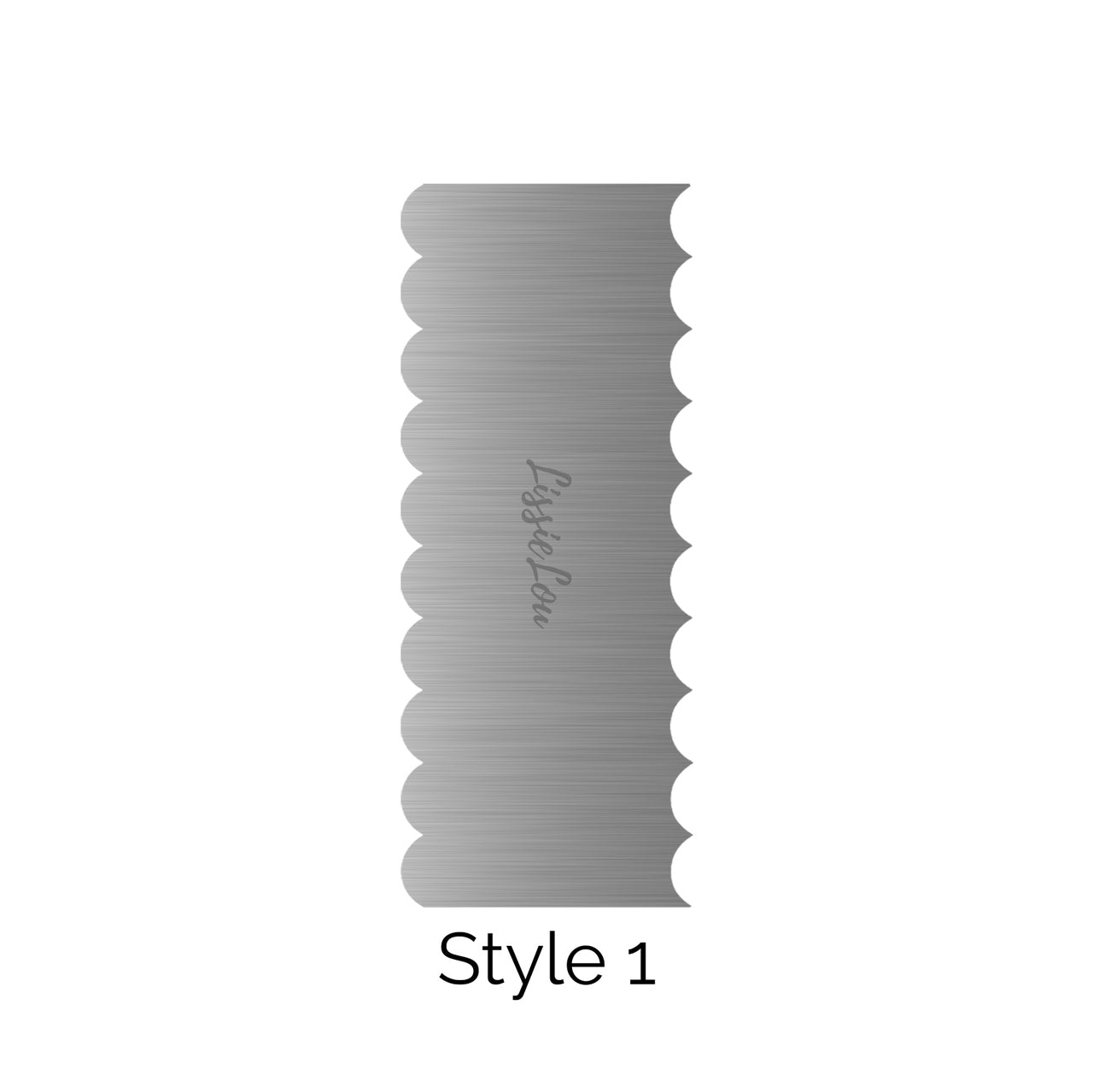 Style 1 XL Metal Rectangle Double Edged Cake Scraper