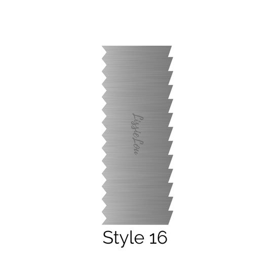 Style 16 Metal Double Edged Cake Scraper