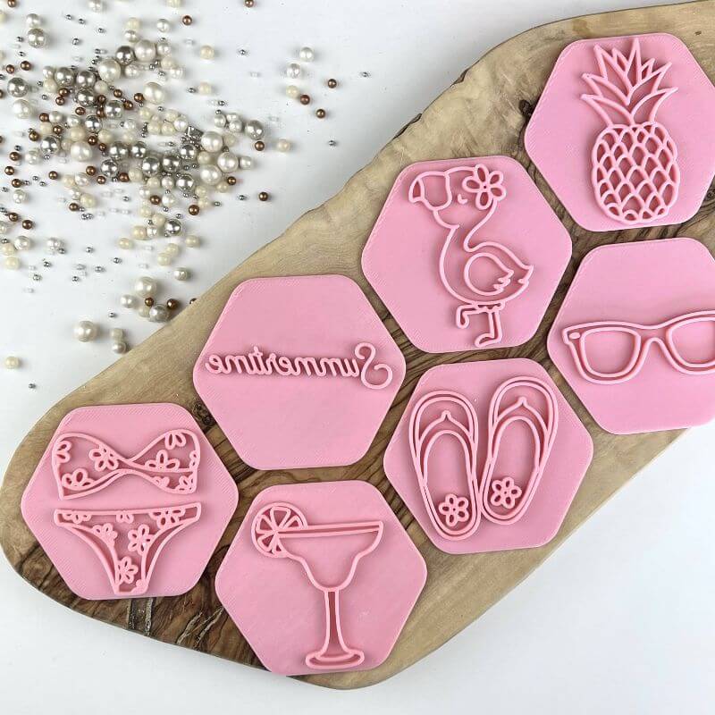 Bikini with Flowers Summer Cookie Stamp