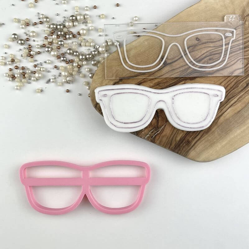 Sunglasses Summer Cookie Cutter and Embosser