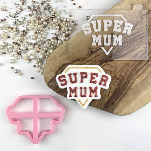 Super Mum Mother's Day Cookie Cutter and Embosser
