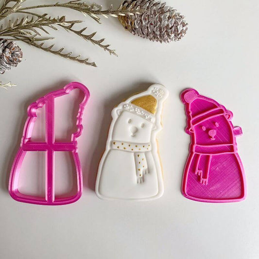 Christmas Bear Cookie Cutter and Stamp