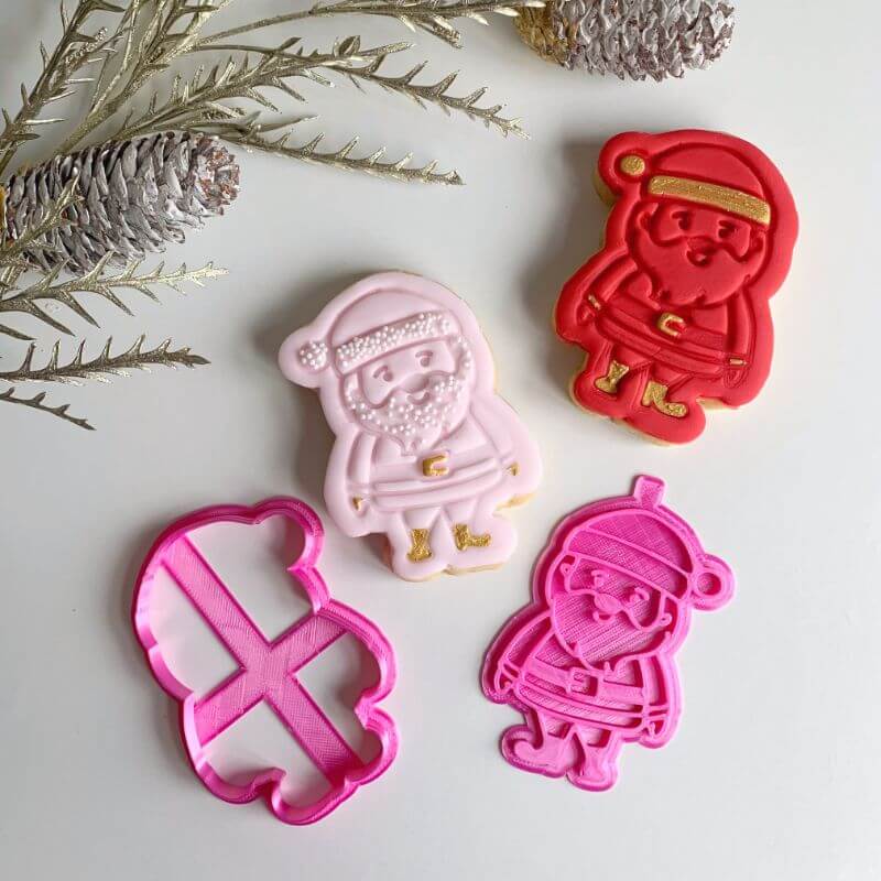 Santa Christmas Cookie Cutter and Stamp