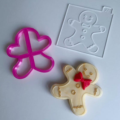 Gingerbread Christmas Man Cookie Cutter and Embosser