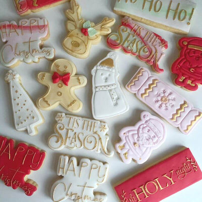 Rudolf Face Christmas Cookie Cutter and Embosser