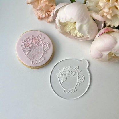 Afternoon Tea Cup Hen Party Cookie Embosser