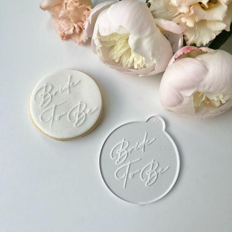 Bride to Be in Delicate Font Hen Party Cookie Embosser