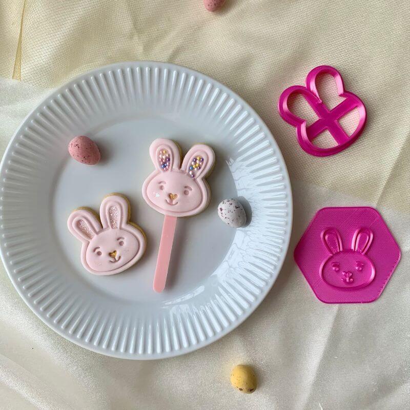 Mini Easter Bunny Face Cookie Cutter and Stamp