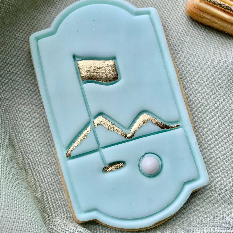 Golf Flag Father's Day Cookie Cutter and Stamp