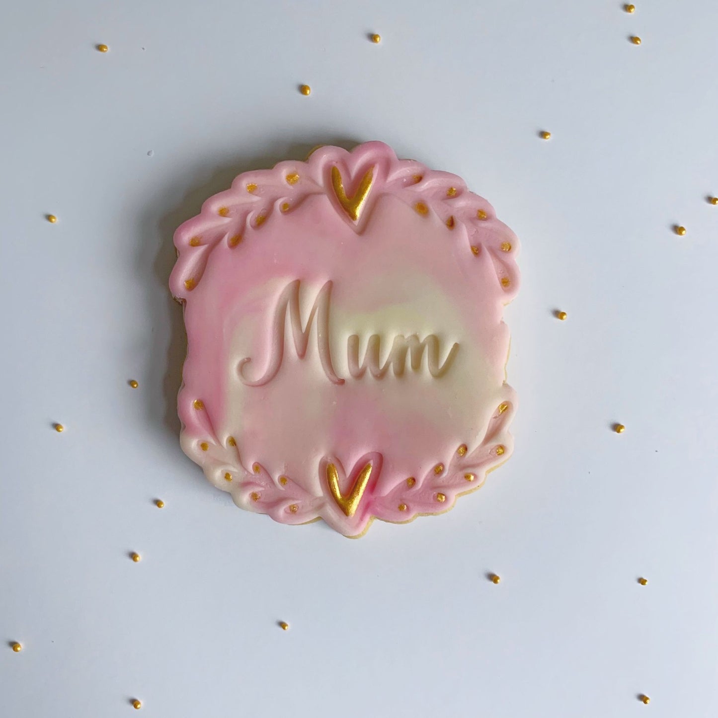 Mum with Heart and Vine Border Mother's Day Cookie Cutter and Stamp