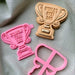 Trophy with World's Best Dad Father's Day Cookie Cutter and Stamp