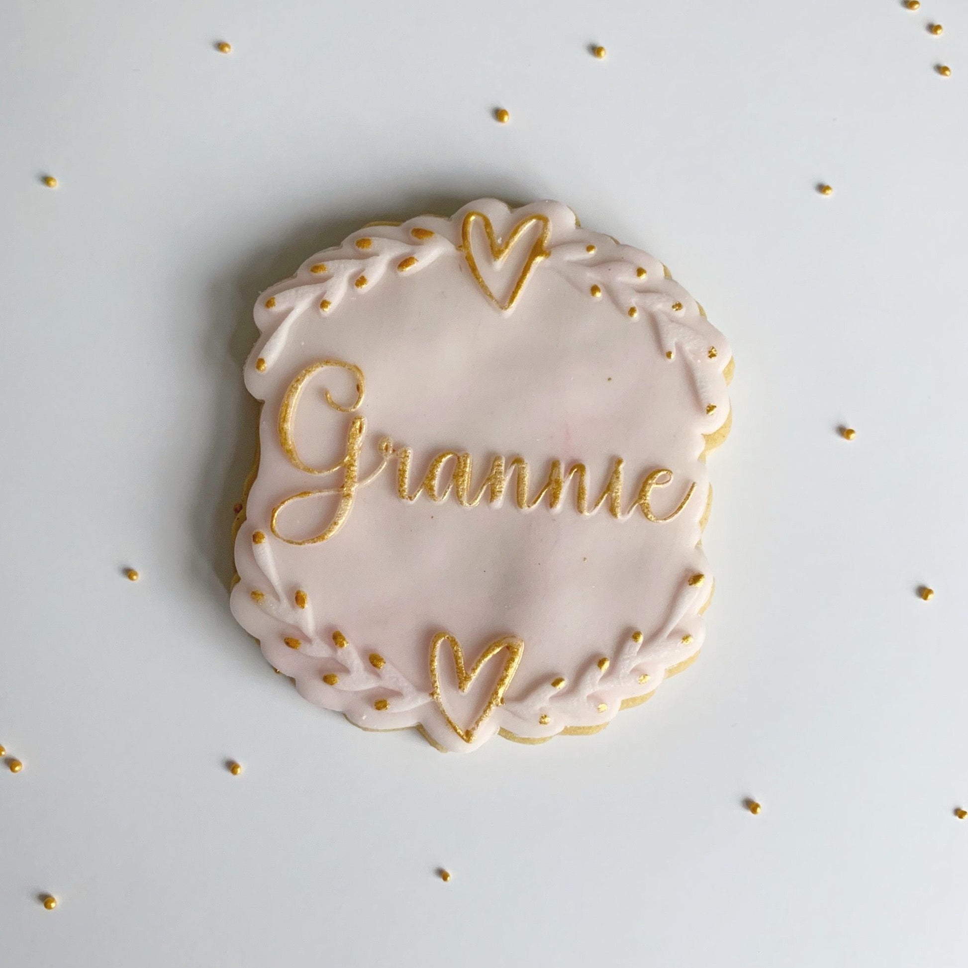 Grannie with Heart and Vine Border Mother's Day Cookie Cutter and Embosser