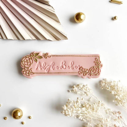 Floral Rectangle Cookie Cutter and Embosser