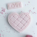 Patchwork Heart Valentine's Cookie Cutter and Stamp