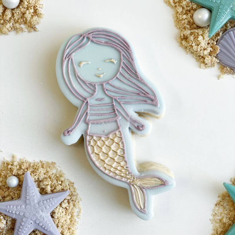 Cute Mermaid Under The Sea Cookie Cutter and Embosser