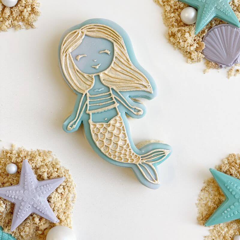 Cute Mermaid Under The Sea Cookie Cutter and Embosser