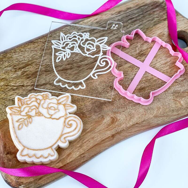 Afternoon Tea Cup Hen Party Cookie Cutter and Embosser