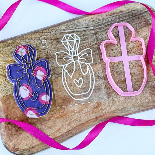 Perfume Hen Party Cookie Cutter and Embosser