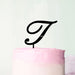 Wedding Initial Letter T Style Acrylic Cake Topper