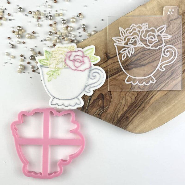 Afternoon Tea Cup Hen Party Cookie Cutter and Embosser
