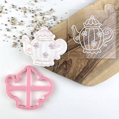 Afternoon Tea Pot Hen Party Cookie Cutter and Embosser