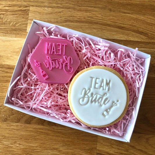 Team Bride with Champagne Bottle Cookie Stamp